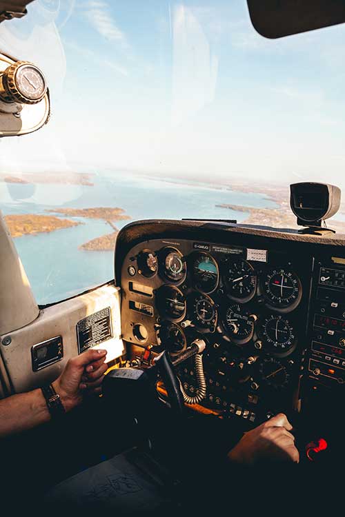 Burbank aviation museum cockpit