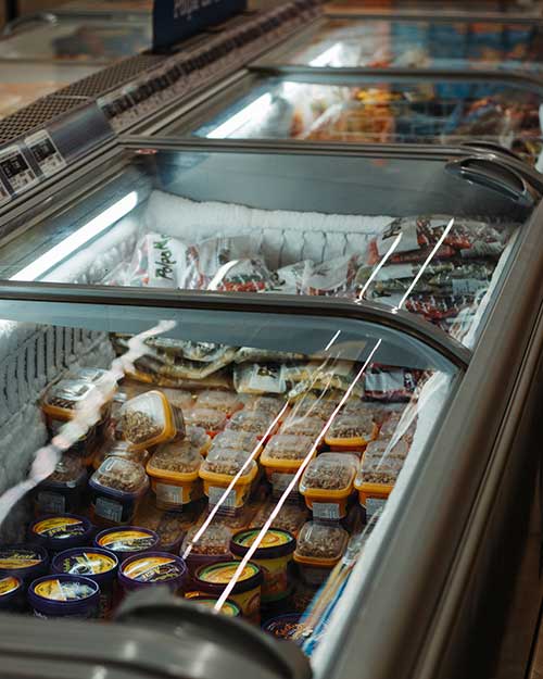 Commercial freezer display units