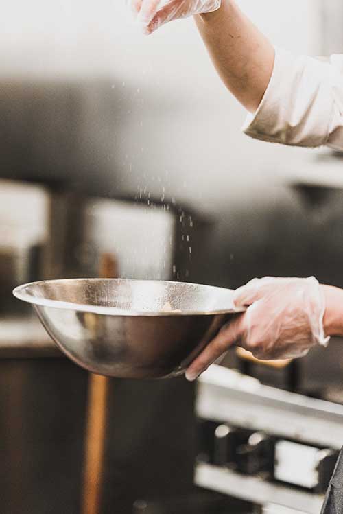 Chef in commercial rental kitchen in Los Angeles