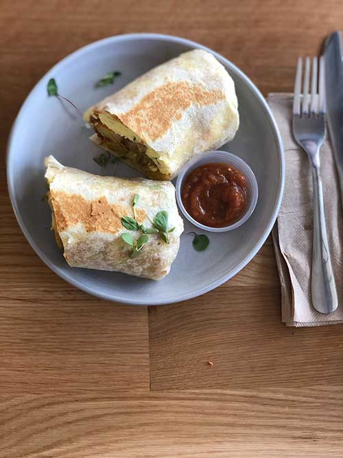 Corner Cottage breakfast burrito