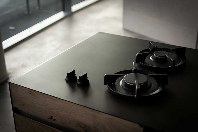 Rental kitchen commercial cooktop and range
