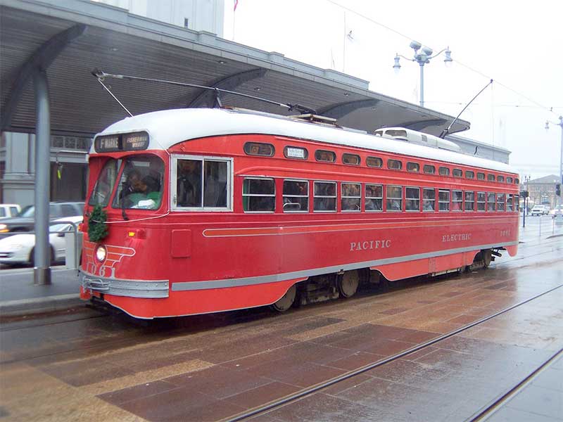 Old Pacific Electric red car from Burbank